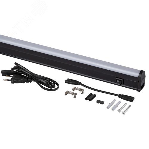 Светильник линейный светодиодный ДПО с выключателем черный L 574 мм LLED-01-08W-4000-B 8Вт 4000K - фото 12