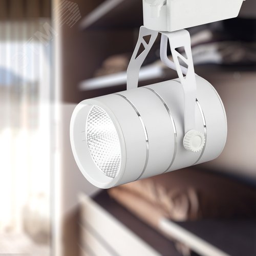 Светильник светодиодный трековый на шинопровод TR3 - 10 WH 10 Вт белый COB (30/360) - фото 2