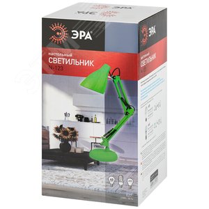 Светильник настольный N-123-E27-40W-GR Е27 с основанием зеленый - фото 2