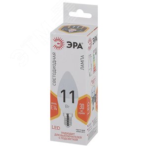 Лампа светодиодная LED 11 Вт 880Лм 2700К свеча теплый E14 170-265В LED B35-11W-827-E14 Standart - фото 2