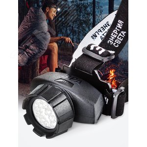 Фонарь налобный светодиодный 3Вт 130Лм IP40 LED 4 режима на батарейках 3xAAA (в комплект не входят) GB-604 черный - фото 4