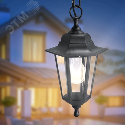 Светильник подвесной НСУ 06-60-00 шестигранный черный IP44 Е27 max60Вт - фото 7