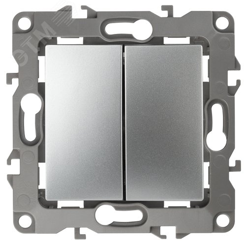 Изображение товара Переключатель Серия 12 12-1112-03 перекрёстный двойной, 10АХ-250В, алюминий (шт)