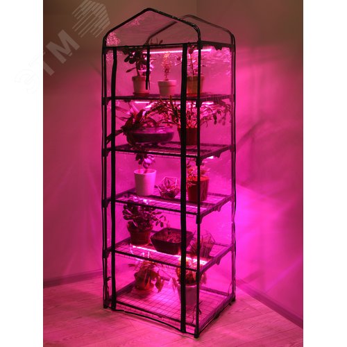 Теплица FITO-House-5 со светильниками в комплекте 5 ярусов 1930х690х490 мм - фото 7