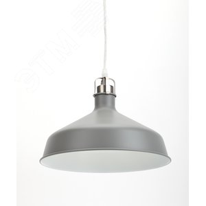 Светильник подвесной декоративный PL2 GR/SN металл, E27, max 60W, d300 мм, шагрень серый/сатин никель (8/48)