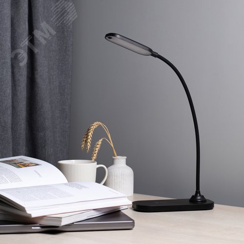 Светильник настольный светодиодный аккумуляторный 6Вт черный NLED-524-6W-BK - фото 14