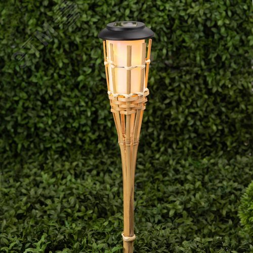 Светильник уличный ERASF22-24 Факел бамбук на солнечных батареях садовый 56 см - фото 10