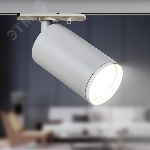 Светильник трековый однофазный TR39-GU10 WH MR16 белый лампа MR16 ( в комплект не входит) - фото 2