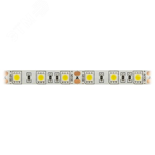 Лента светодиодная 14,4Вт/м 12В 2700К IP65 60LED/м KU-5050AD-60D-WW - фото 3