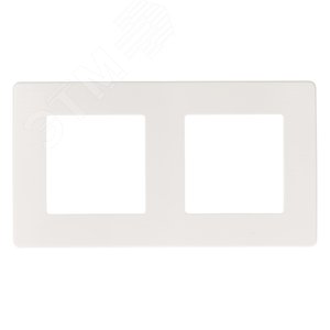 Изображение товара Рамка для розеток и выключателей 2 поста белый пластик ЭРА 12 12-5102-01 (шт)