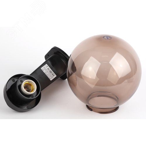 Светильник настенный НБУ 01-60-205 шар дымчатый IP44 Е27 max60Вт d200mm с настенным крепежом - фото 9