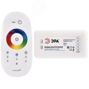 Контроллер для светодиодной ленты с радио пультом RGBW-Controller-12/24V-288/576W-IP20-RF - фото 1