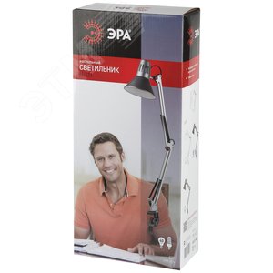 Светильник настольный на струбцине белый N-121-E27-40W-W - фото 2