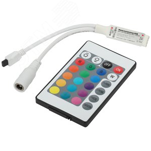 Контроллер мини для светодиодной ленты с ИК пультом RGBController-12/24V-72/144W-IP20-IR - фото 2