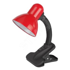 Светильник настольный на прищепке красный N-102-E27-40W-R - фото 1