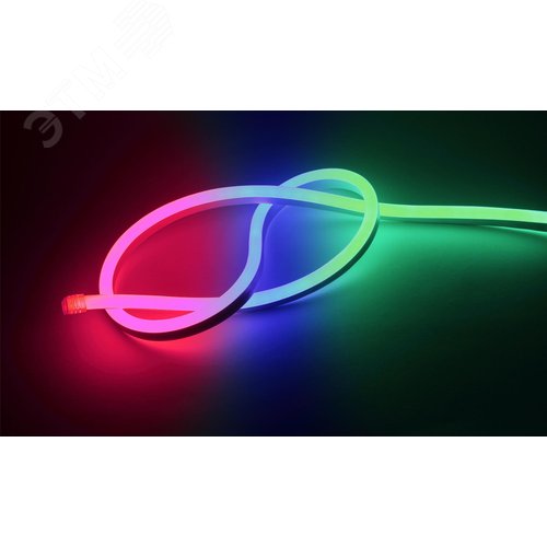 Лента светодиодная неоновая 12Вт/м 220В RGB IP67 72LED/м N5050-72-IP67-220V-20m-RGB - фото 7
