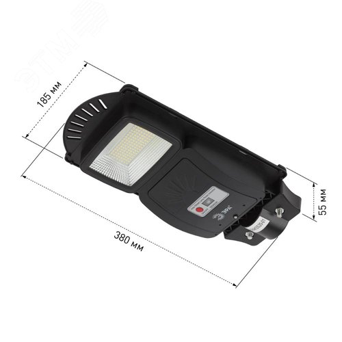 Светильник консольный на солнечной батарее, SMD, 20W, с датчиком движения, ПДУ, 400 lm, 5000К, IP65 - фото 8