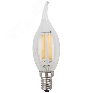 Лампа светодиодная декоративная LED 7 Вт 910Лм 2700К свеча на ветру, филамент теплый E14 230В F-LED BXS-7W-827-E14 - фото 3