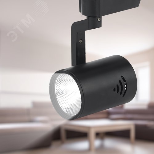 Светильник светодиодный трековый на шинопровод TR1 - 10 BK 10 Вт черный COB (30/360) - фото 2