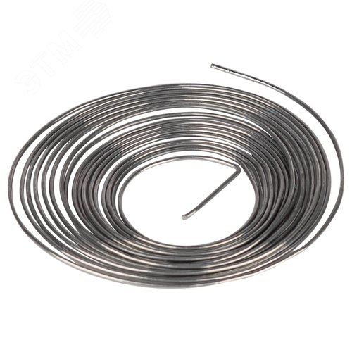 Изображение товара Припой с канифолью для пайки ПОС 61 трубка d 0.8 мм, спираль 2м (шт)