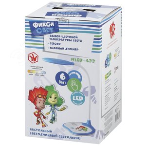 Светильник настольный ФИКСИКИ светодиодный синий NLED-433-6W-BU - фото 3