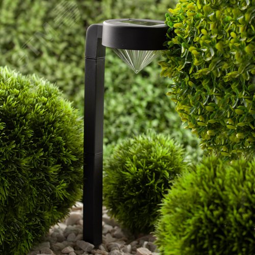 Светильник садовый на солнечной батарее, пластик, черный, 42 см SL-PL42-DMD - фото 5