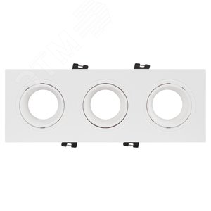 Светильник встраиваемый декоративный KL90-3 WH MR16/GU5.3 белый, пластиковый (MR16/GU5.3 в комплект не входит) - фото 6