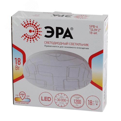 Светильник светодиодный бытовой SPB-6 Slim 2 18-4K 18Вт 4000K (20/240) - фото 4