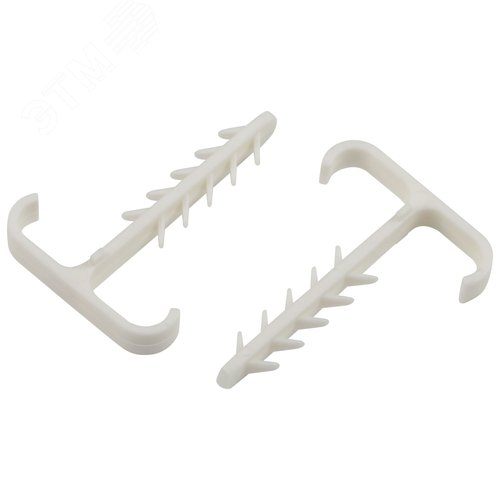 Дюбель-хомут Т-образный 6-12мм белый (10 штук) NO-225-225 - фото 1