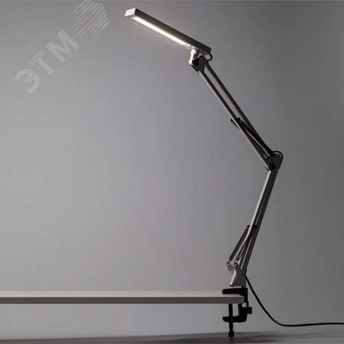 Светильник настольный ДНБ 8W NLED-507-8W-W светодиодный на струбцине белый - фото 8