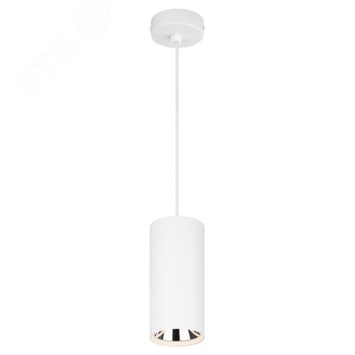 Светильник декоративный подвесной под лампу GX53 алюминий цвет белый+серебро PL12 GX53 WH/SL - фото 3