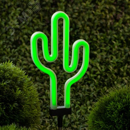Светильник садовый неоновый Кактус на солнечной батарее ERASF012-31 - фото 4