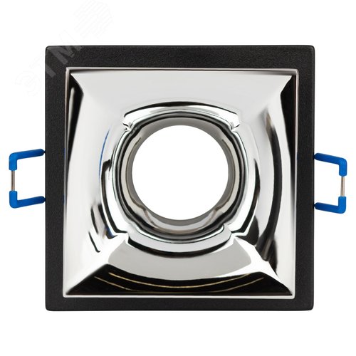 Светильник встраиваемый декоративный KL102 BK/CH MR16 GU5.3 черный хром - фото 2