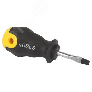 Изображение товара Отвертка шлицевая SL5х40 мм двухкомпонентная рукоятка (шт)