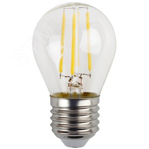 Лампа светодиодная F-LED P45-11w-827-E27 (филамент, шар, 11Вт, тепл, E27) (10/100/4000) Б0047013 ЭРА - 4