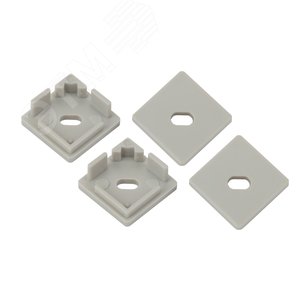 Набор заглушек для профиля CAB280, 4 сквозные квадратные (500/24000) - фото 1