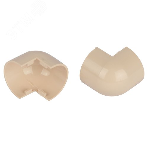 Изображение товара Угол внешний для полукруглого кабель-канала 20х12мм бежевый OC-KK-20-12-B 2шт/комплект (упак)