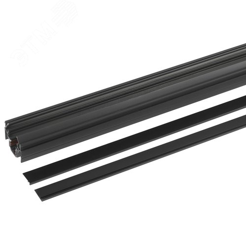 Шинопровод магнитный трековый встраиваемый для натяжных потолков 2м 48V черный TRM-PC20-200B - фото 2