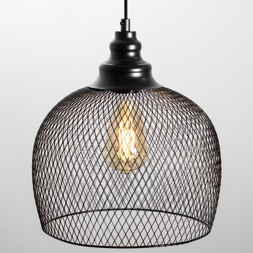 Подвес PL7 BK металл, E27, max 60W, d280 мм, черный (8/32) - фото 5