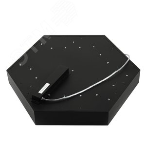 Светильник светодиодный Geometria Hexagon SPO-122-B-40K-066 66Вт 4000К 4800Лм IP40 800х800х80 черный подвесной - фото 6