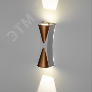 Изображение товара Подсветка декоративная WL43 WH+GD светодиодная 6Вт 3500К белый/золото IP54 для интерьера, фасадов зданий (шт)