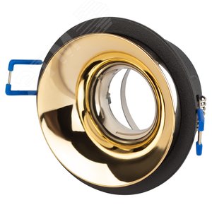 Светильник встраиваемый декоративный KL103 BK/GD MR16 GU5.3 черный золото - фото 1