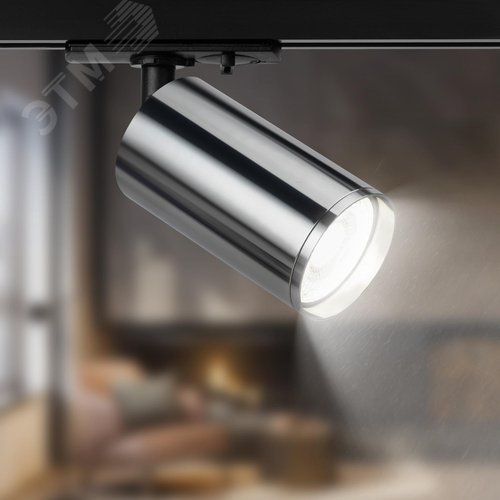 Светильник трековый однофазный TR39-GU10 СН MR16 хром лампа MR16 ( в комплект не входит) - фото 2