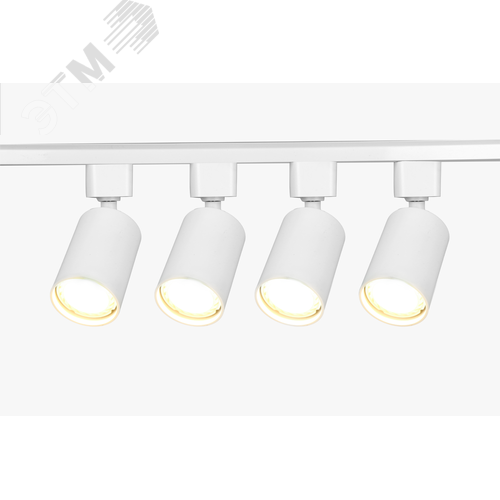 Светильник трековый однофазный набор из 4х шт. под лампу GU10, шинопровод 80 см. Белый TR70-SET4-GU10-WH - фото 2