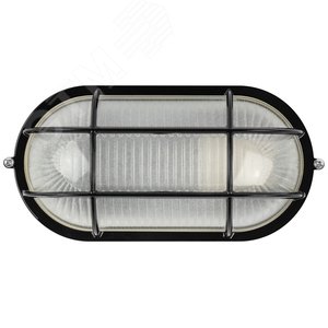 Светильник НБП 04-60-002 Акватермо алюминий/стекло решетка IP54 E27 max 60Вт 212х105 черный - фото 1