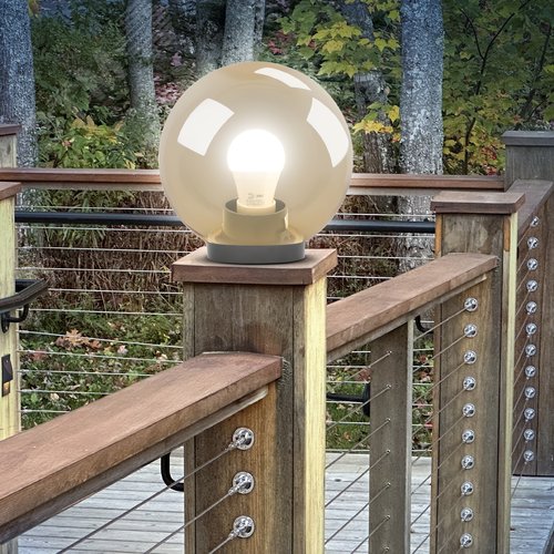 Светильник на опору/кронштейн НТУ 01-60-203 шар золотистый IP44 Е27 max60Вт d200mm - фото 8