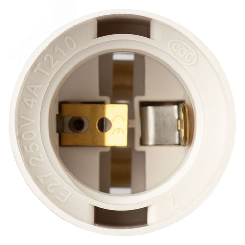 Патрон Е27 подвесной пластик белый - фото 3