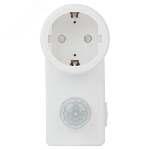 Датчик движения розеточный ДДР-01 1200 Вт 10-420с 2-9м 3+лк 120 градусов IP20 MD 022 - фото 4