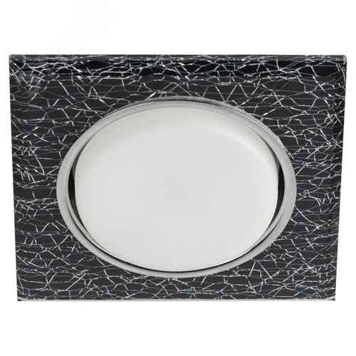 Светильник встраиваемый со светодиодной подсветкой DK LD50 WH/BK GX53 белый черный - фото 6