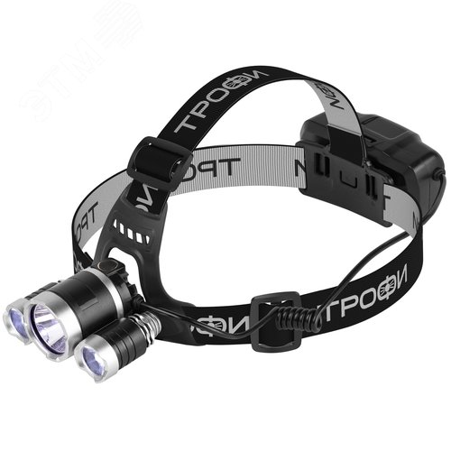 Фонарь налобный светодиодный Трофи GA-106 аккумуляторный 4 режима трехламповый High Power Headla - фото 4